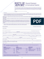 Financial Statement For International Students: Costs