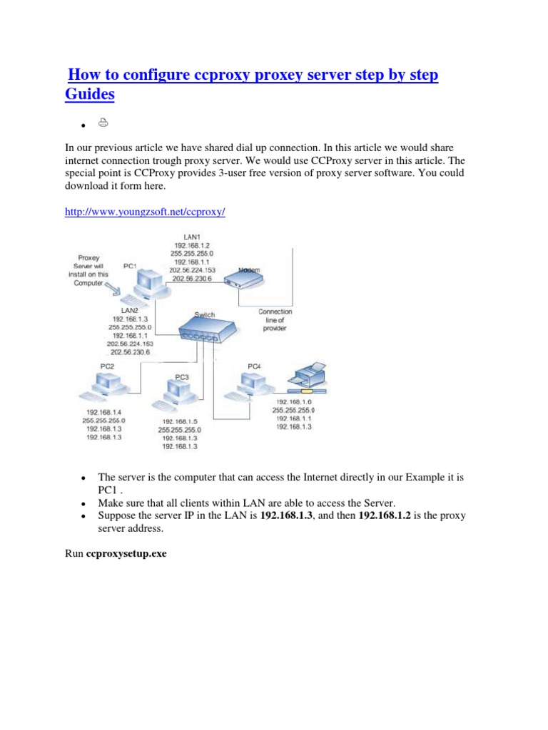 Cc Proxy Setup | Proxy Server | File Transfer Protocol