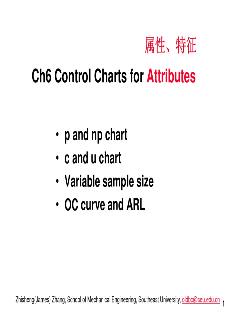 Control Charts for Attributes Explained | PDF | Poisson Distribution ...