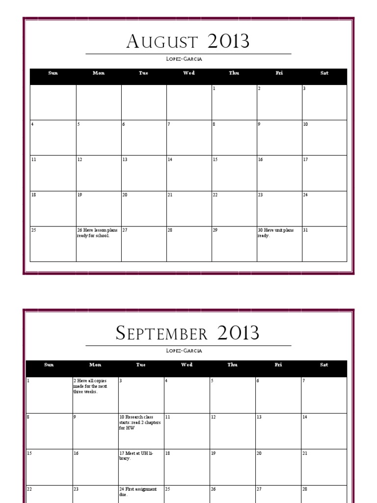 LG Calendar PDF