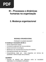 MUDANÇA ORGANIZACIONAL