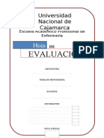 HOJA DE EVALUACIÓN E INSTRUCCIONES