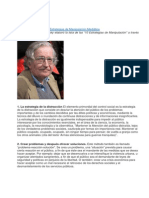 Noam Chomsky y las 10 Estrategias de Manipulación Mediática