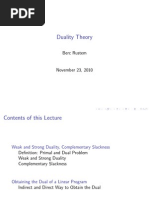 Duality Theory: Berc Rustem