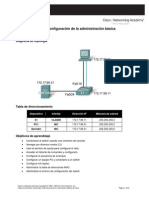 Actividad PT 2.3.8 Configuración de La Administración Básica Del Switch