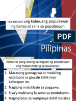 Nasasabi Ang Kabuuang Populasyon NG Bansa at Salik