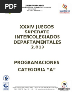 Prog. Deportes de Conjunto Sup-Int Deptal A 2013