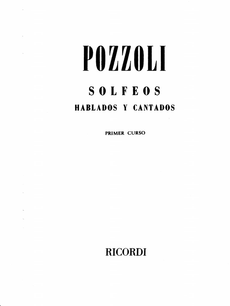 Pozzoli Solfeos Hablados Y Cantados Pdf Descargar