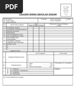 Buku Legger Sd