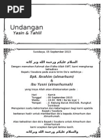 Undangan Tahlil Ms Word