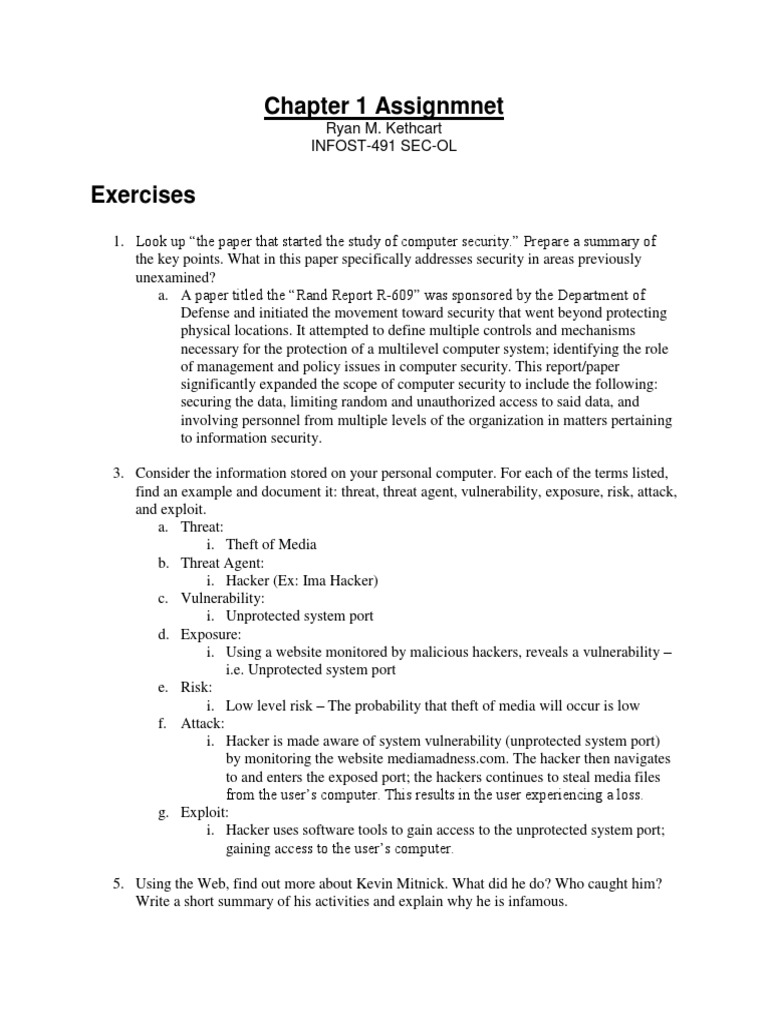 Computer Security Concepts and Case Study | PDF | Vulnerability ...