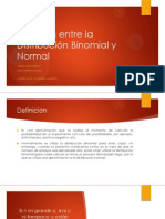 Relación Entre La Distribución Binomial y Normal