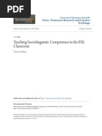 Teaching Sociolinguistic Competence in the ESL Classroom