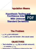 Two Populations -- Unknown Sigmas