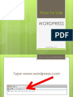 How To Use Wordpress