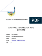 Autoevaluaciones Auditoria de Sistemas