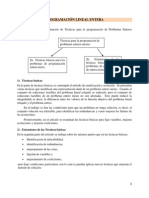 Programación Lineal Entera