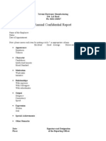 Routine Report Sample Annual Confidential Report