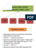 Sintaksis Dan Aspek Tatabahasa Yang Lain