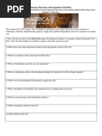 America The Story of Us Episode 5civil War Worksheet