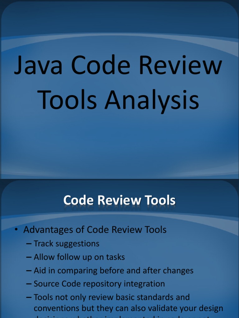 Java Code Review Tools Analysis | PDF | Software Bug | Java ...