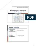 Preliminary Unit Opera/ons and Processes: Intake Structure Presedimenta2on Aera2on Adsorp2on Prechlorina2on