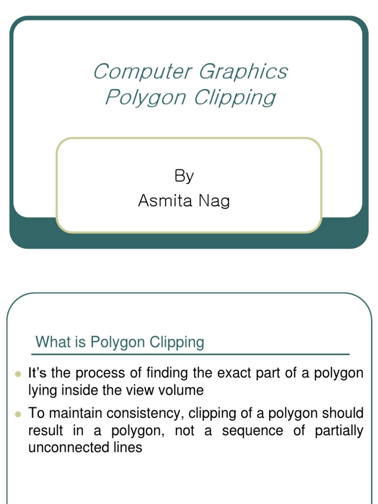 Polygon Clipping Techniques Explained | PDF | Vertex (Geometry) | Polygon