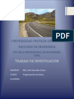 Trabajo de Investigacion de Programacion de Obras