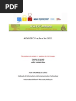 ACM ICPC Problem Set 2011