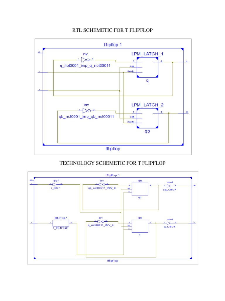 T Flip-Flop Circuit Schematic | PDF | Technology & Engineering