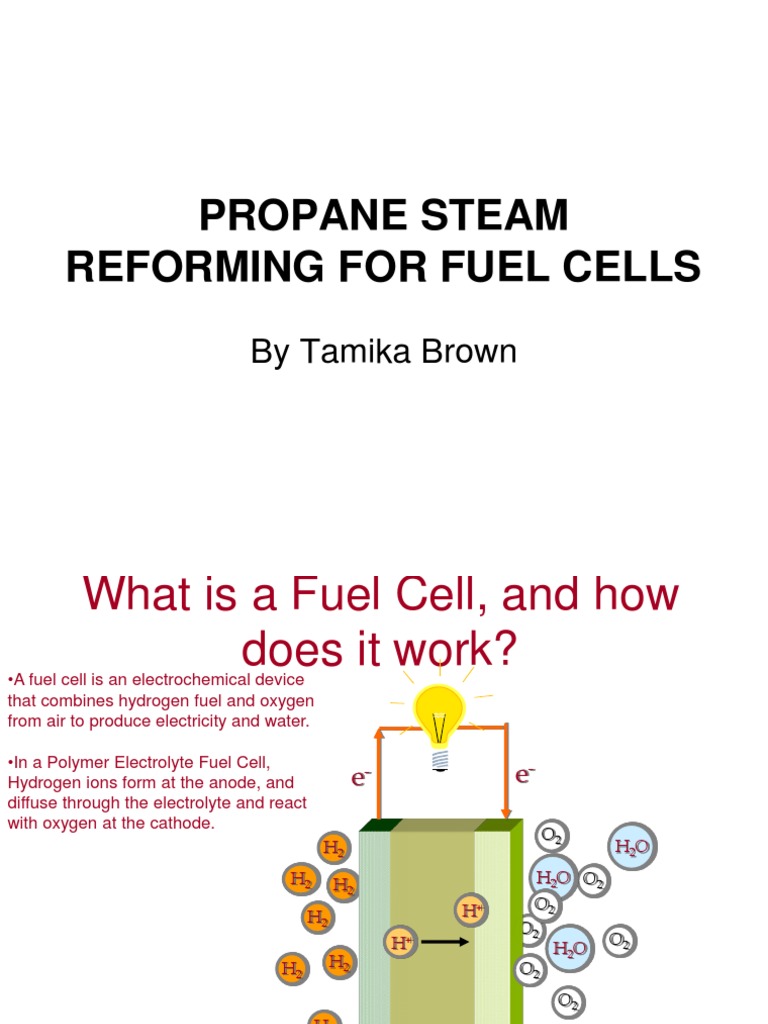 Propane Steam Reforming For Fuel Cells: by Tamika Brown | PDF | Fuel ...