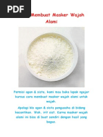 Download Cara Membuat Masker Wajah Alami by mataharicourse SN167582332 doc pdf