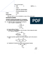 BSC (Hons) Electronics Part I Network Analysia