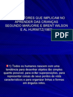 CINCO FATORES QUE IMPLICAM NO APRENDER DAS CRIANÇAS