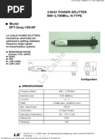 2-Way Power Splitter 800 2,700Mhz, N-TYPE Model SPT-2way-100-NF