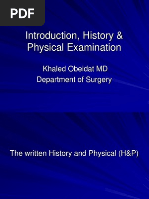 Slide 1 H & P for Dental Student