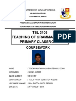 TSL 3108 Teaching of Grammar in The Primary Classroom: Coursework