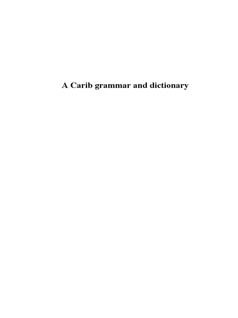 Carib PDF Phoneme Syllable
