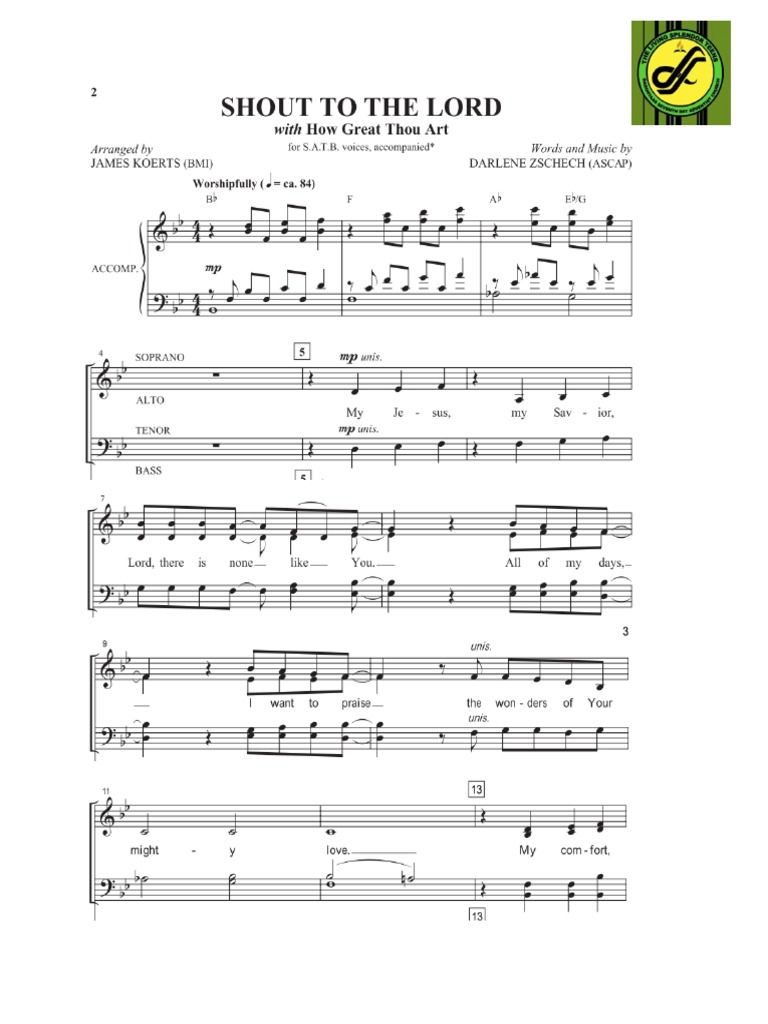 Shout To The Lord | PDF
