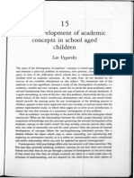 Development of Academic Concepts in School Aged Children