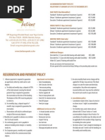 Batians Peak Serviced Apartments Accommodation Rates Card 2013