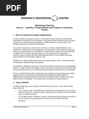 How Identify Target Market and Prepare Customer Profile