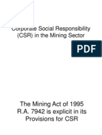 Corporate Social Responsibility (CSR) in The Mining Sector