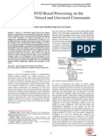 Effect of SVD Based Processing On The Perception of Voiced and Unvoiced Consonants