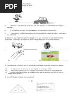 Atividade Avaliativa 9 Ano