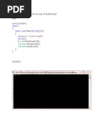 Using Class Static Void String String String