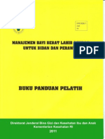 Buku Panduan Pelatih Manajemen BBLR Untuk Bidan Dan Perawat
