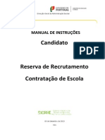 Manual para utilização da aplicação Contratação de Escola_Reserva de Recrutamento - Candidato