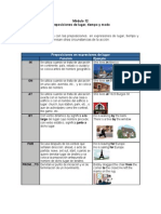 Preposiciones de lugar, tiempo, modo y otras circunstancias