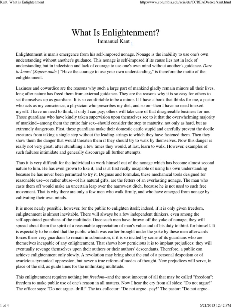 Kant what is enlightenment sparknotes image